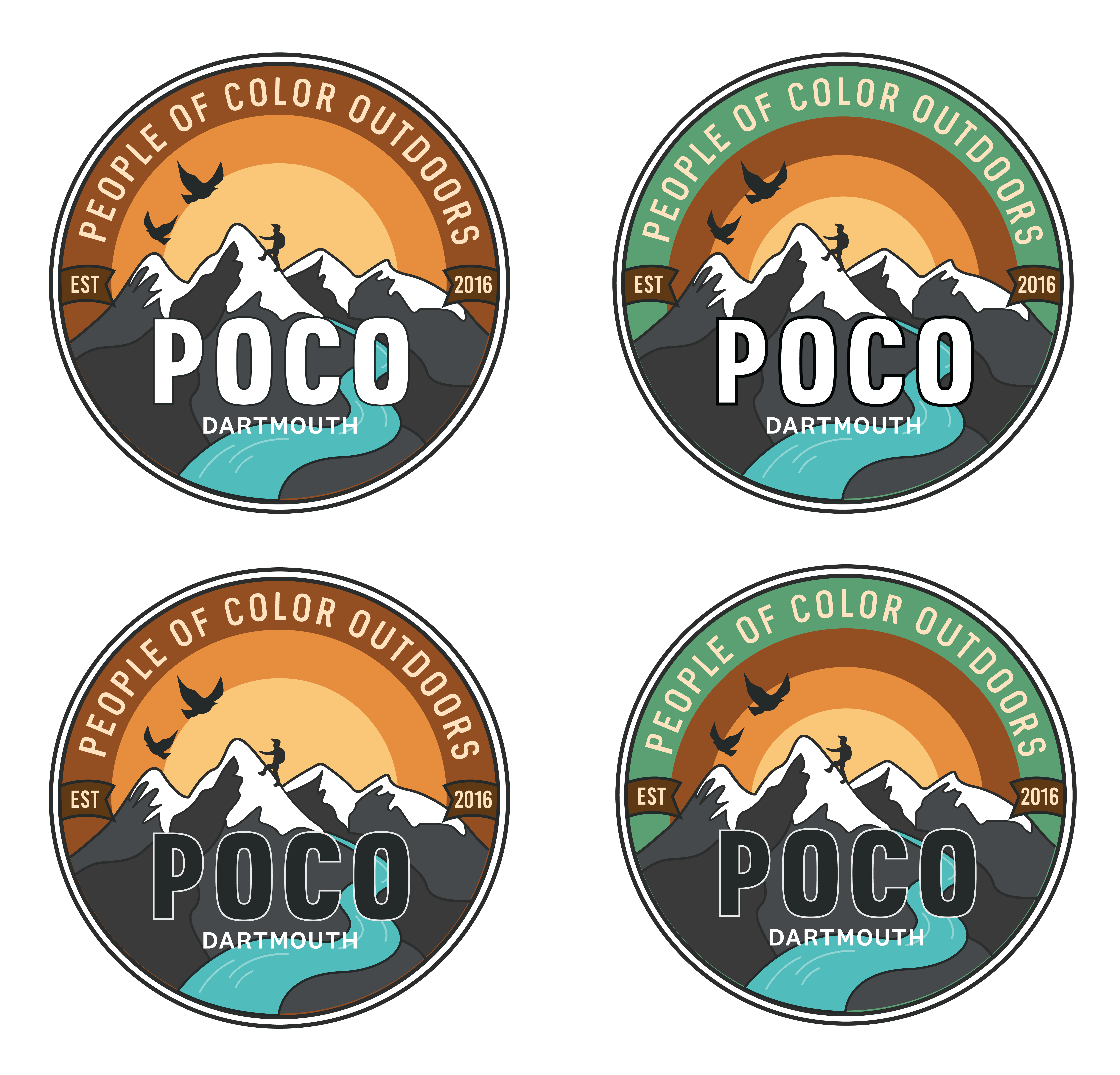 People of Color Outdoors Stickers